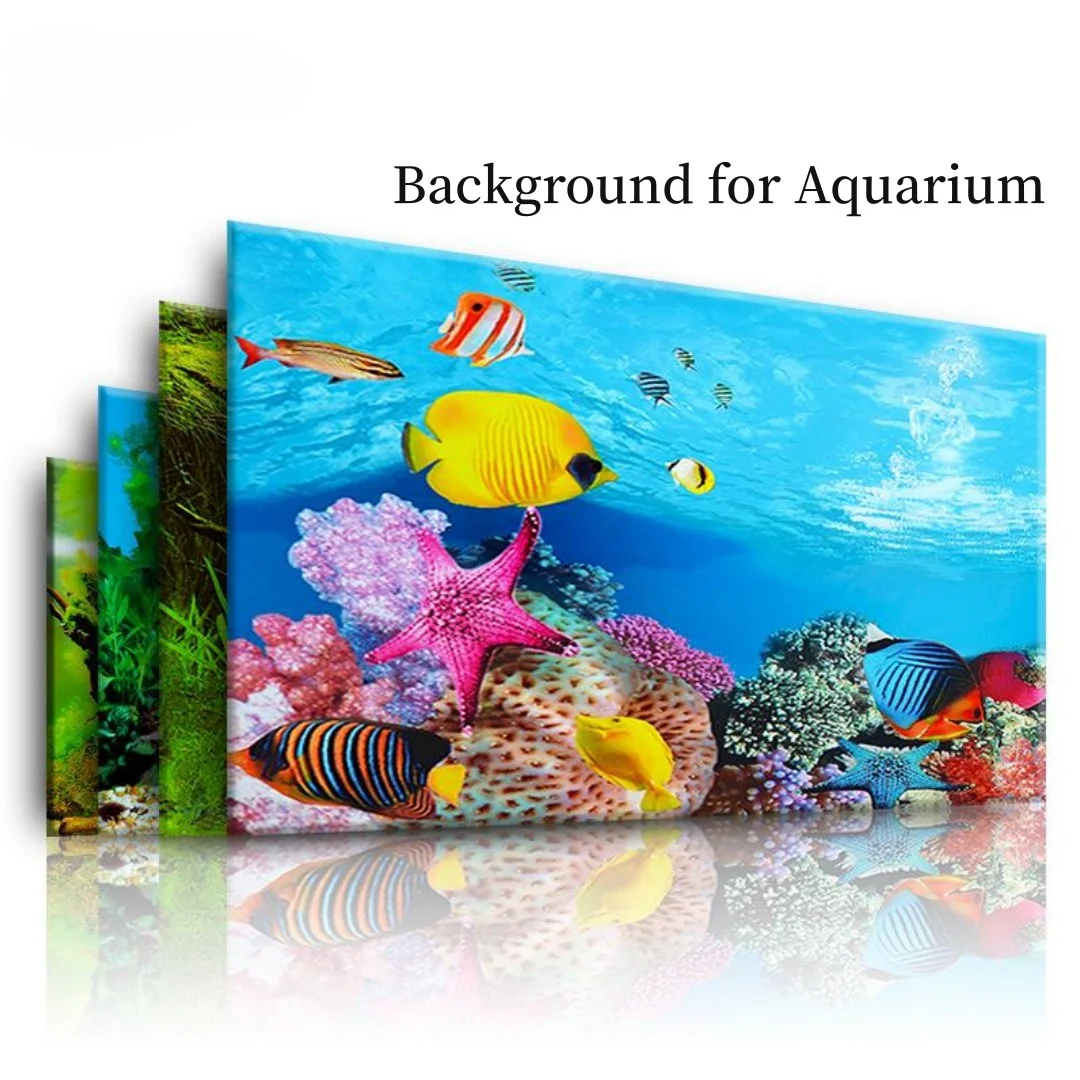Aquarium Fish Poster - Arka plan Akvaryum 3D Etiket Posteri