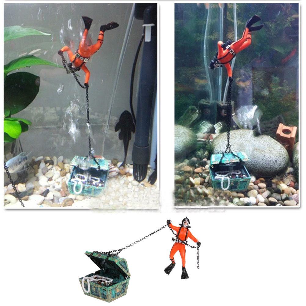 Aquarium Fish Unique - Dalgıç Balık Tankı Süsü Turuncu Benzersiz