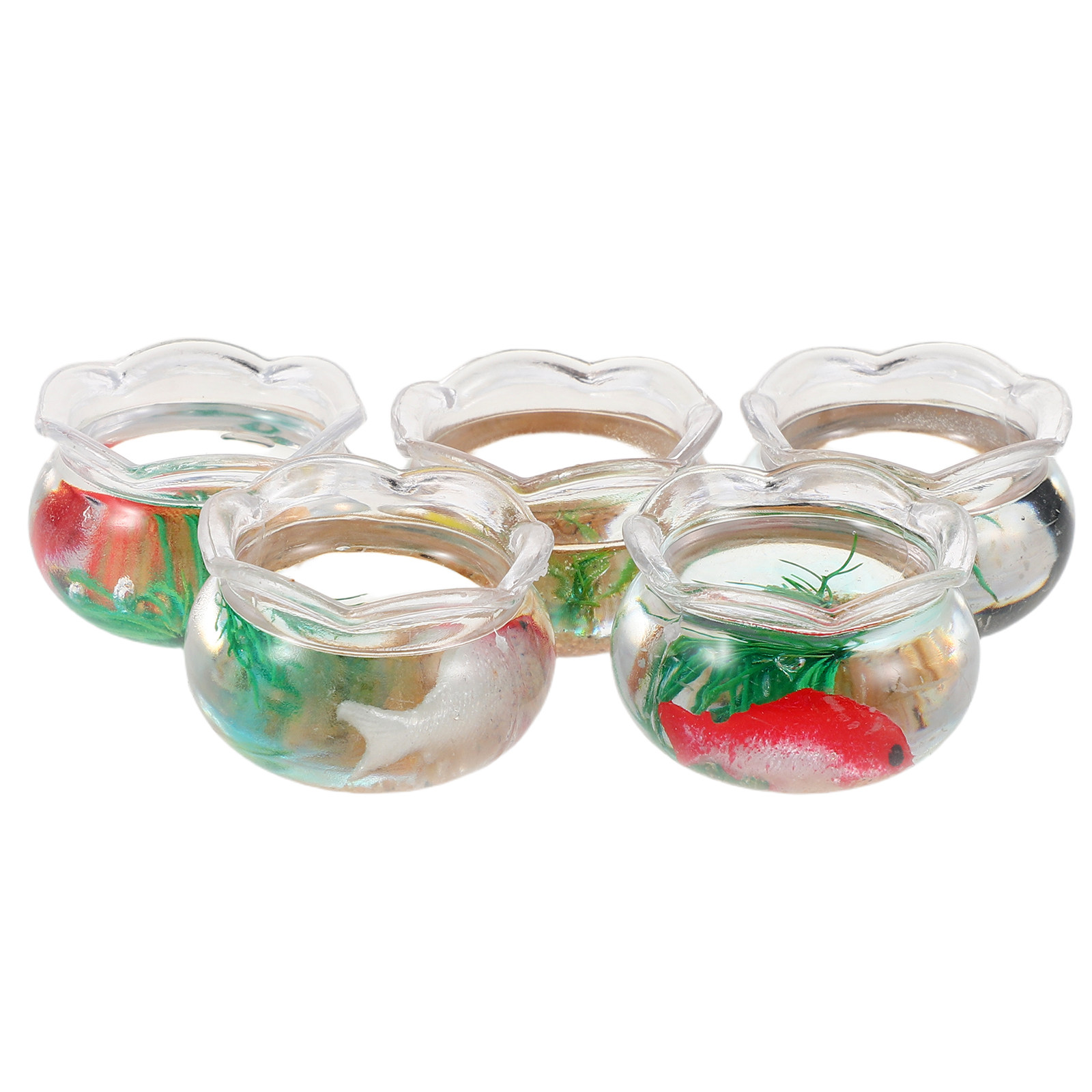 Aquarium Goldfish - 5 Adet Mini Balık Kabı, Küçük