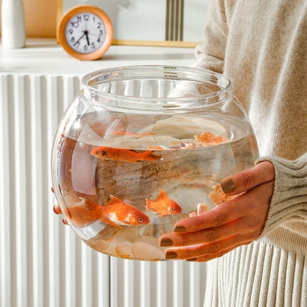 Aquarium Goldfish - Yeni Şeffaf Balık Tankı Yuvarlak Kırılmaz