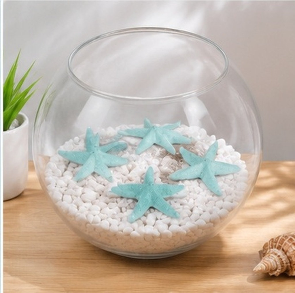 Aquarium Fish Unique - 24 Adet Eşsiz Reçine Deniz Yıldızı,