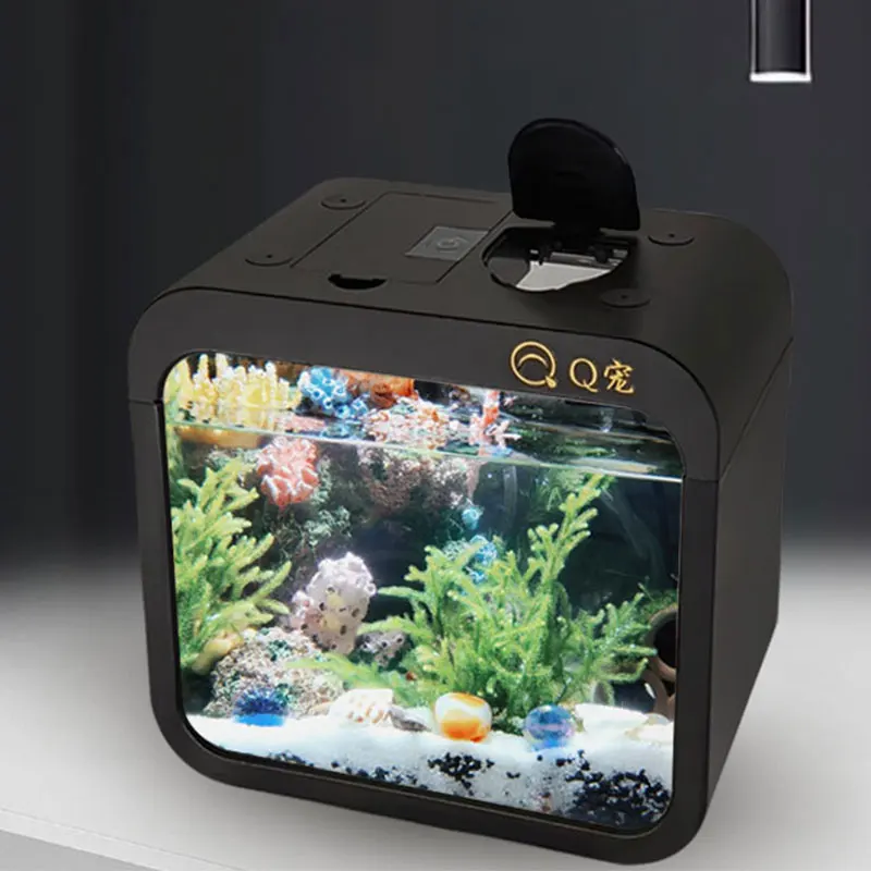 Aquarium Goldfish - Masaüstü Şeffaf Akrilik Balık Tankı Plastik