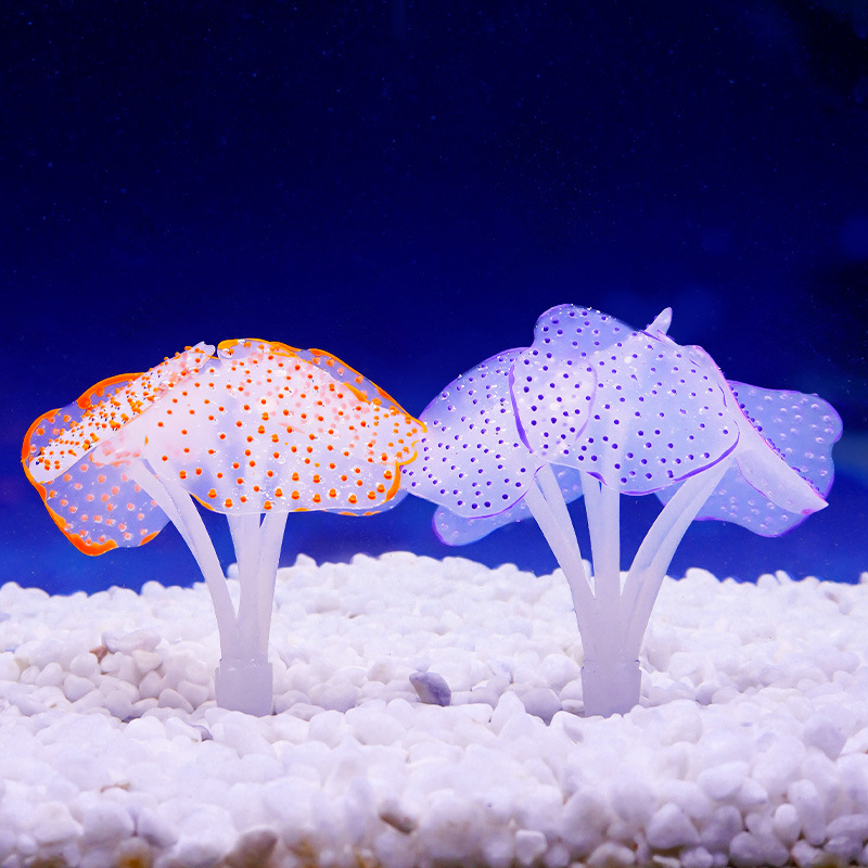 Aquarium Fish That Glow In The Dark - Silikon Mercan Akvaryum Süsü Simülasyon Deniz