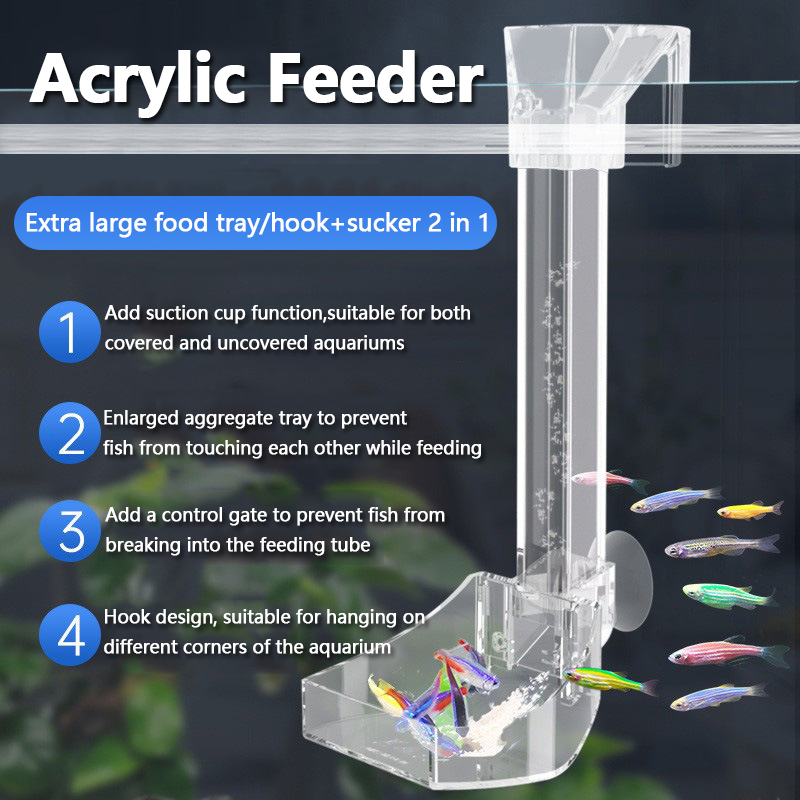 Akvaryum Akrilik Besleme Tüpü  - Aquarium Fish Feeder Automatic incelemesi ve fiyatı