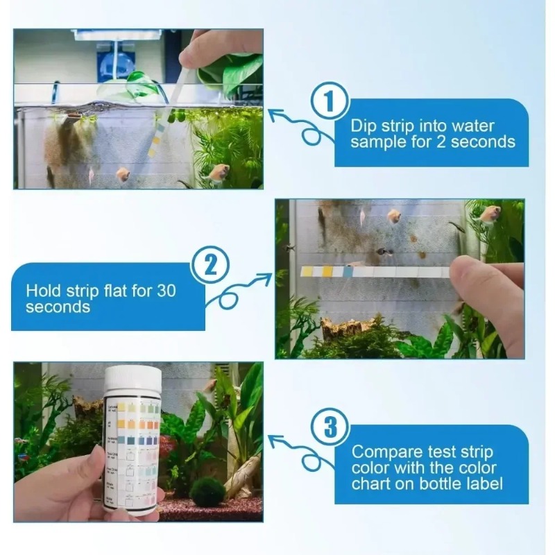 Akvaryum Test Şeridi Tatlı Su  - Aquarium Test Kit incelemesi ve fiyatı